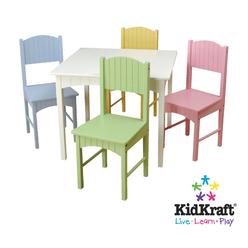 KidKraft Kid Kraft Nantucket Table and 4 Chair Set -Pastel 26101