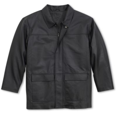 Harbor Bay 3/4-Length Zip Front Leather Jacket