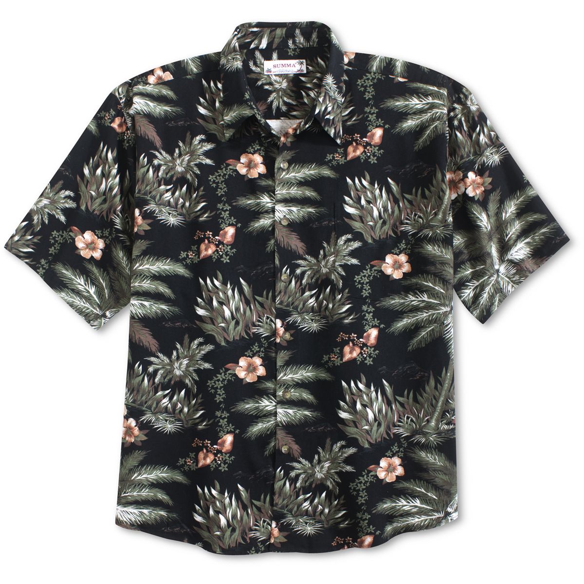 Summa Tropical Print Short Sleeve Sport Shirt