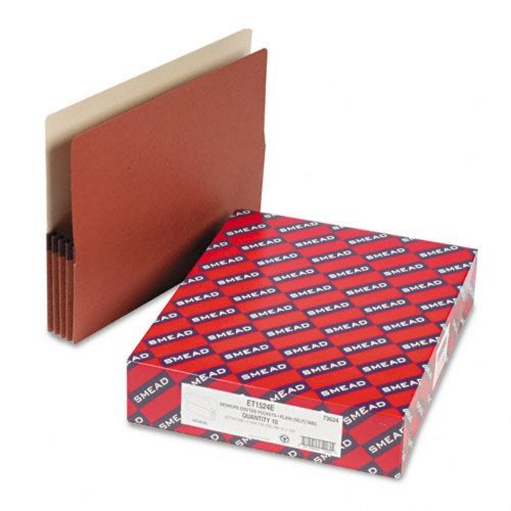 Smead SMD73624 Heavy-Duty Redrope Drop Front End Tab File Pockets