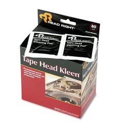 Read Right READ/RIGHT RR1301 Read Right® Tape Head Kleen Pad, Individually Sealed Pads, 5 X 5, 80/box RR1301