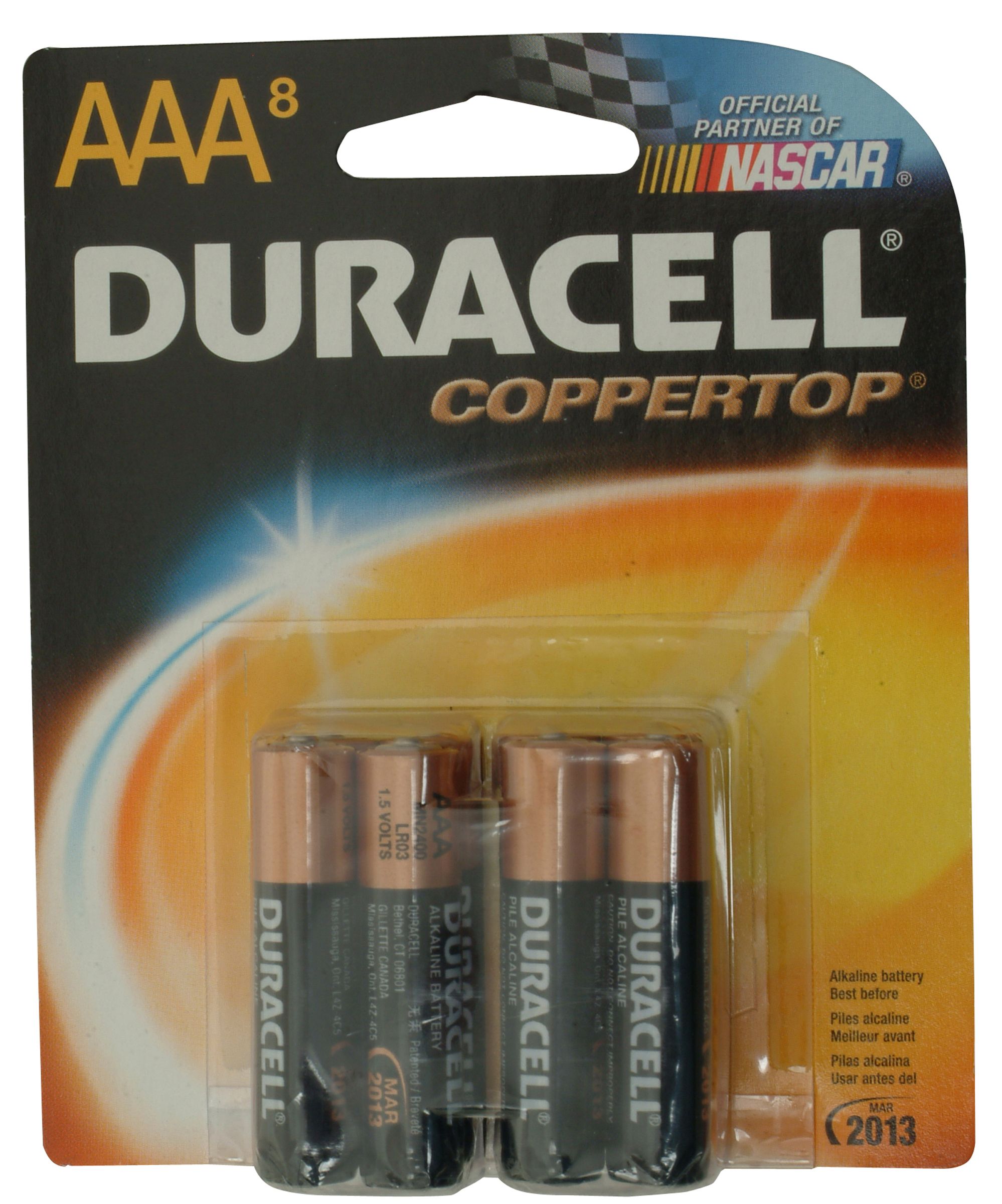 Duracell 7202111 CopperTop AAA Alkaline Batteries, 8pk