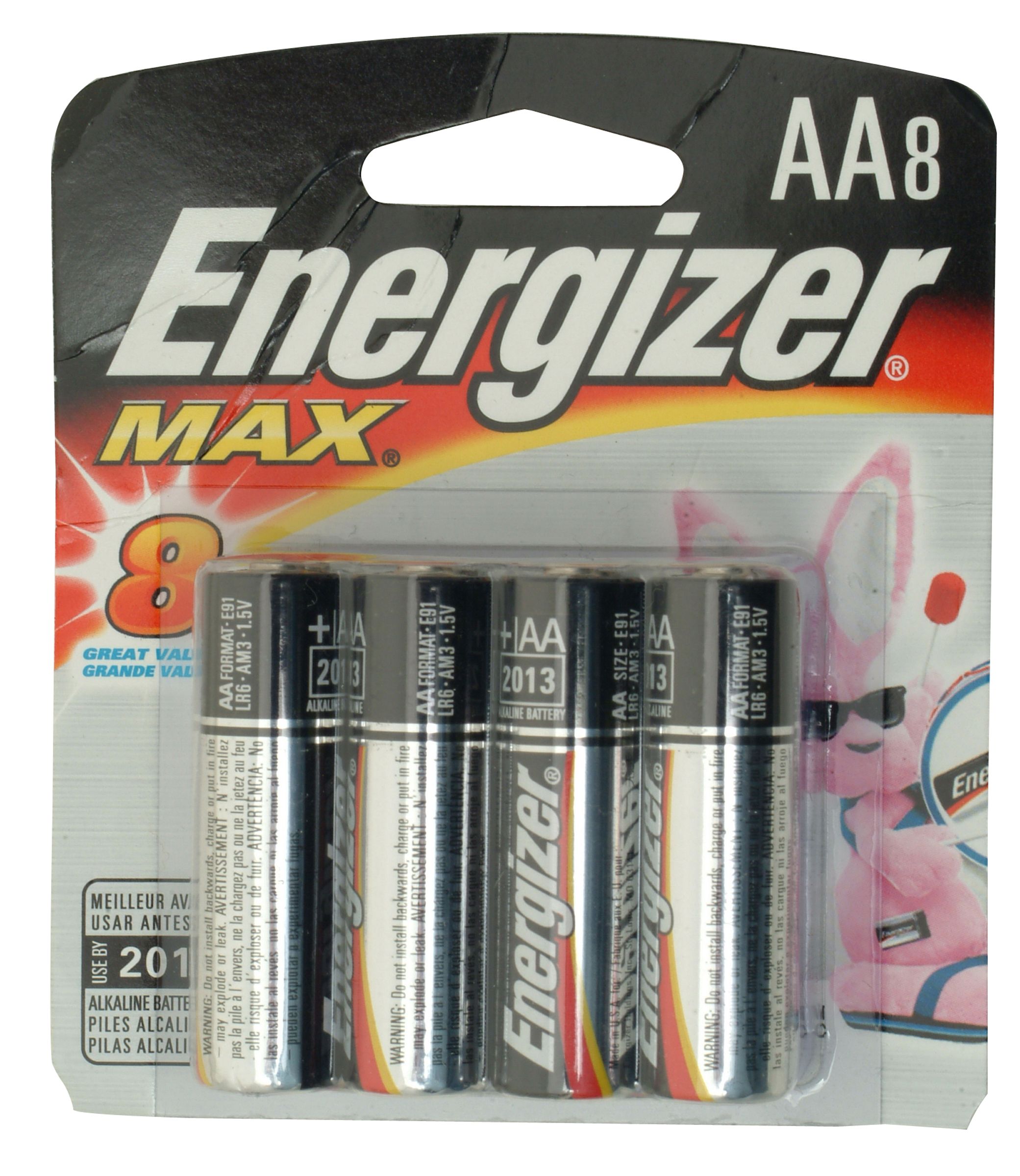 Energizer 7971311 AA Alkaline Batteries, 8pk