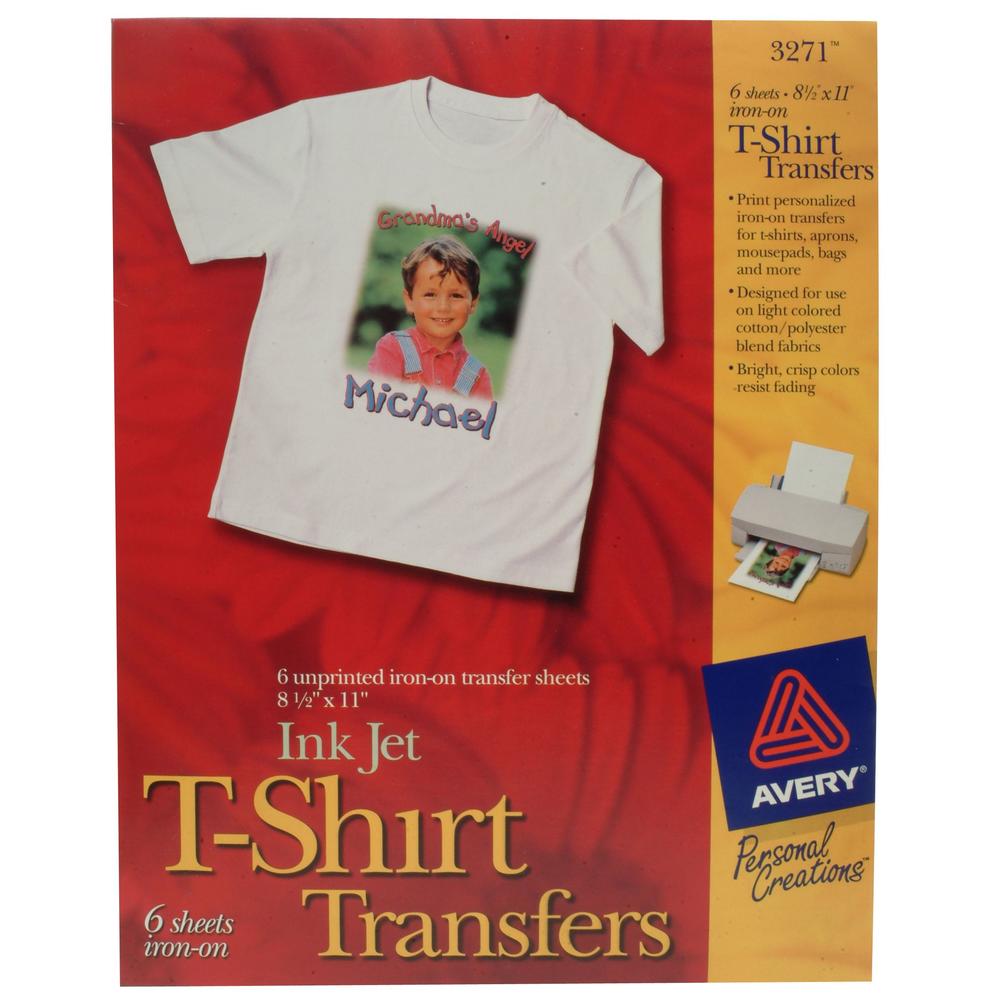 Avery 25006211 T-shirt Transfers, Inkjet / 6 sheets