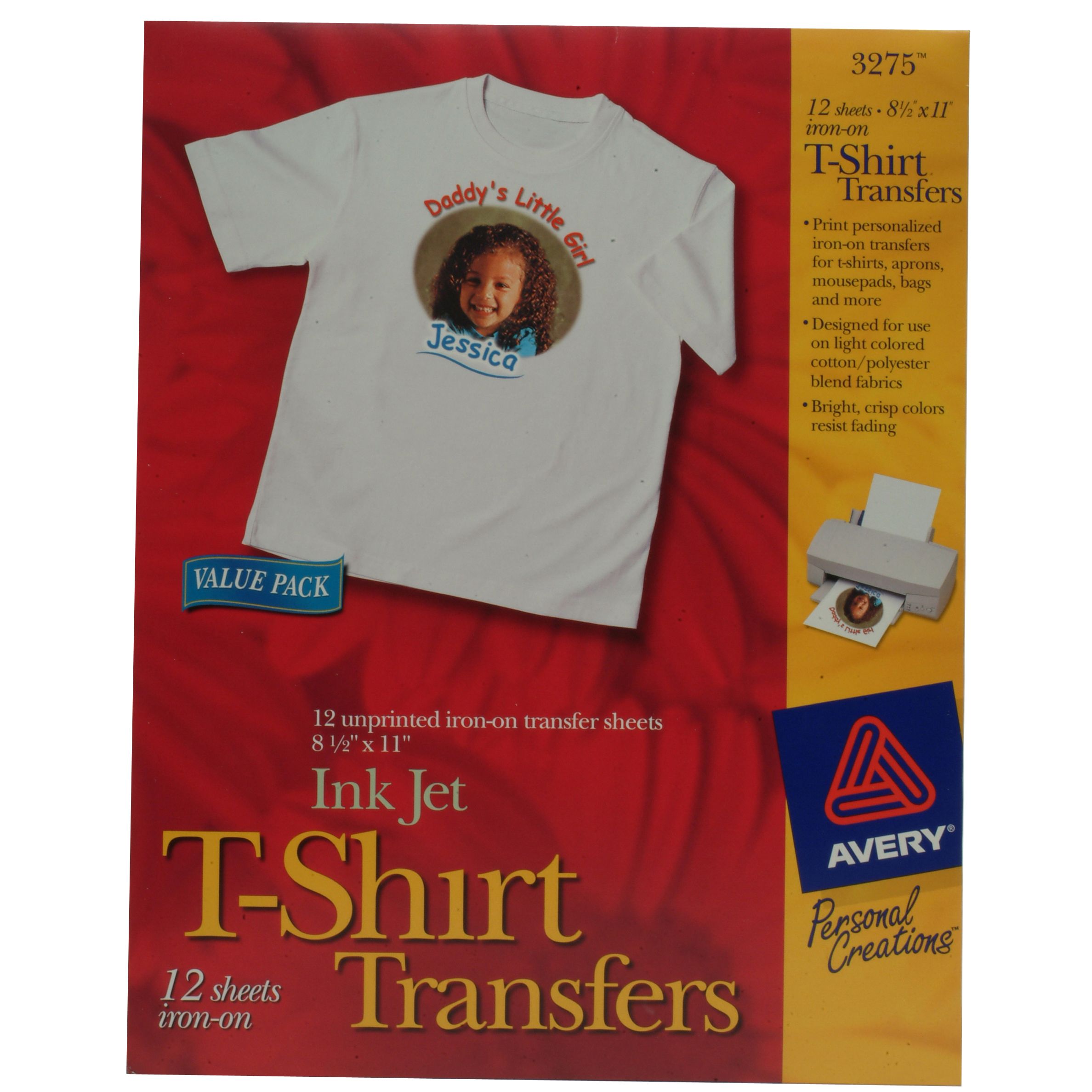 Avery 25006311 T-shirt Transfers, Inkjet / 12 Sheet