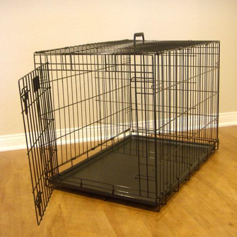 Majestic Pet Products Single Door Folding Dog Crate Cage, 30&#034;L x 24&#034;W x 21&#034;H, Small, Black