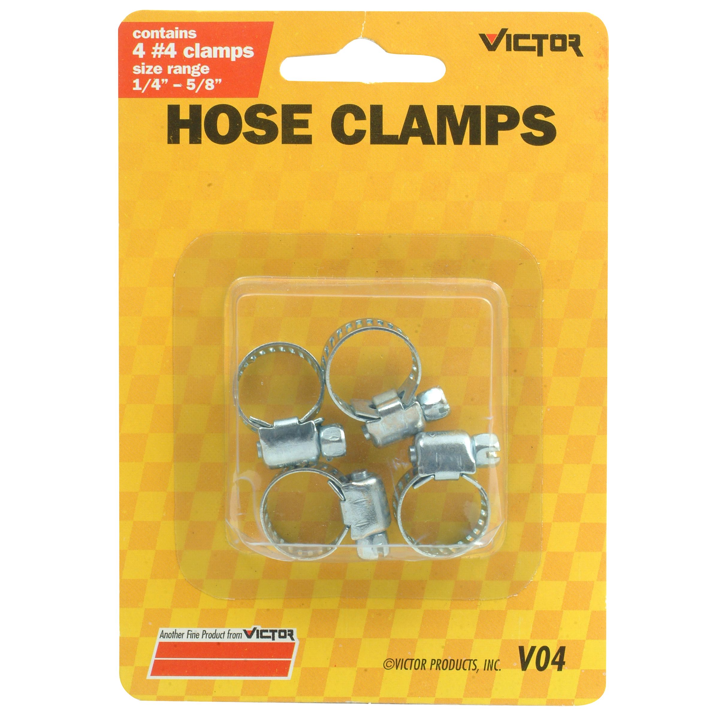 Victor Automotive Hose Clamps, #4 Industry Size