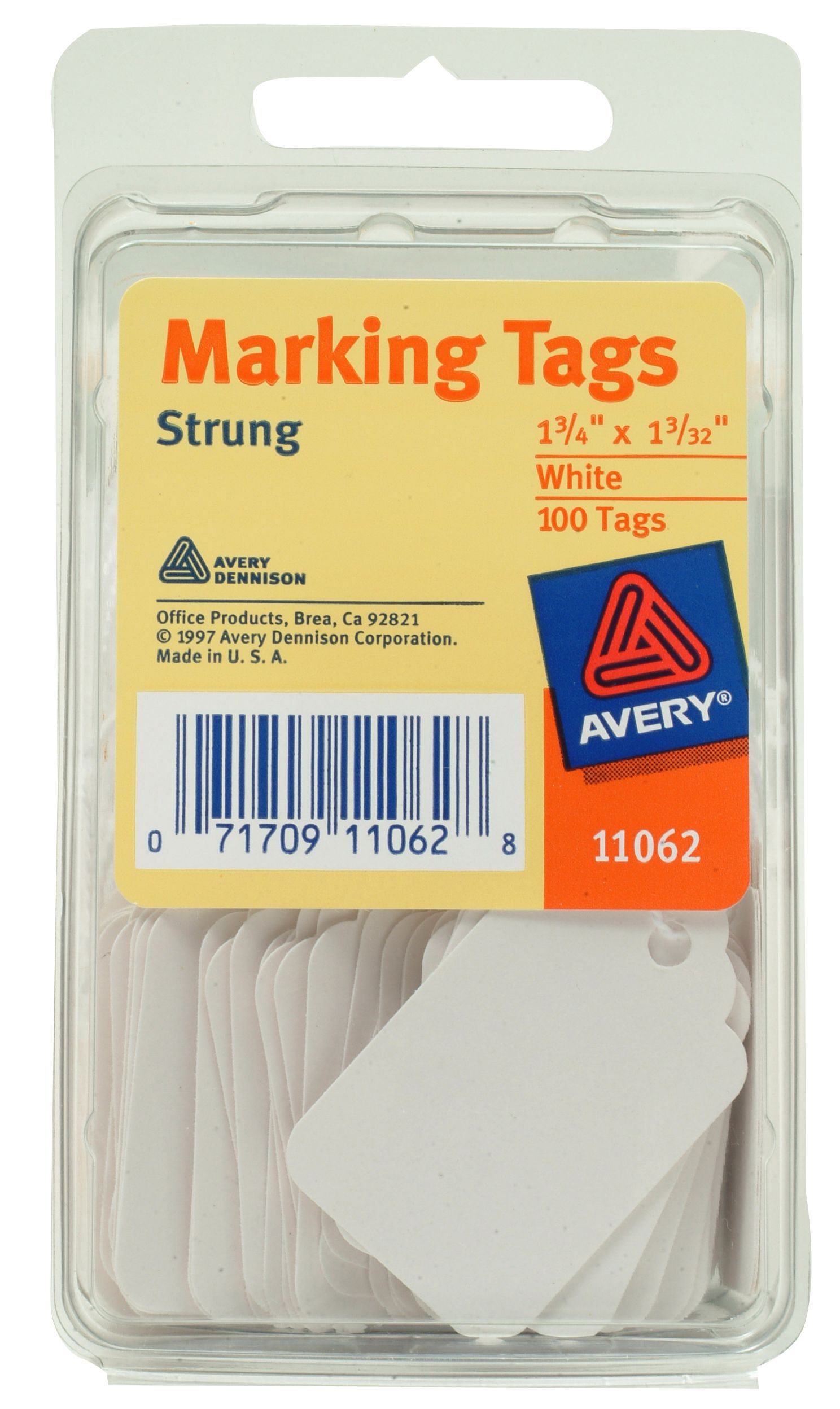 Avery 27378611 White Marking Tags with String 1 3/4 X 1 3/32