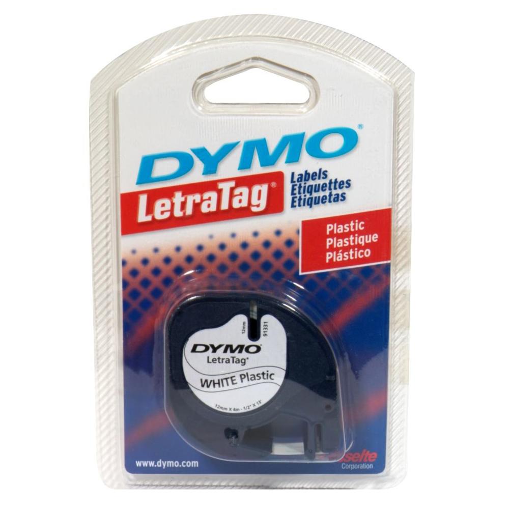 DYMO 25556211 LetraTag Labels, Plastic White, 1roll