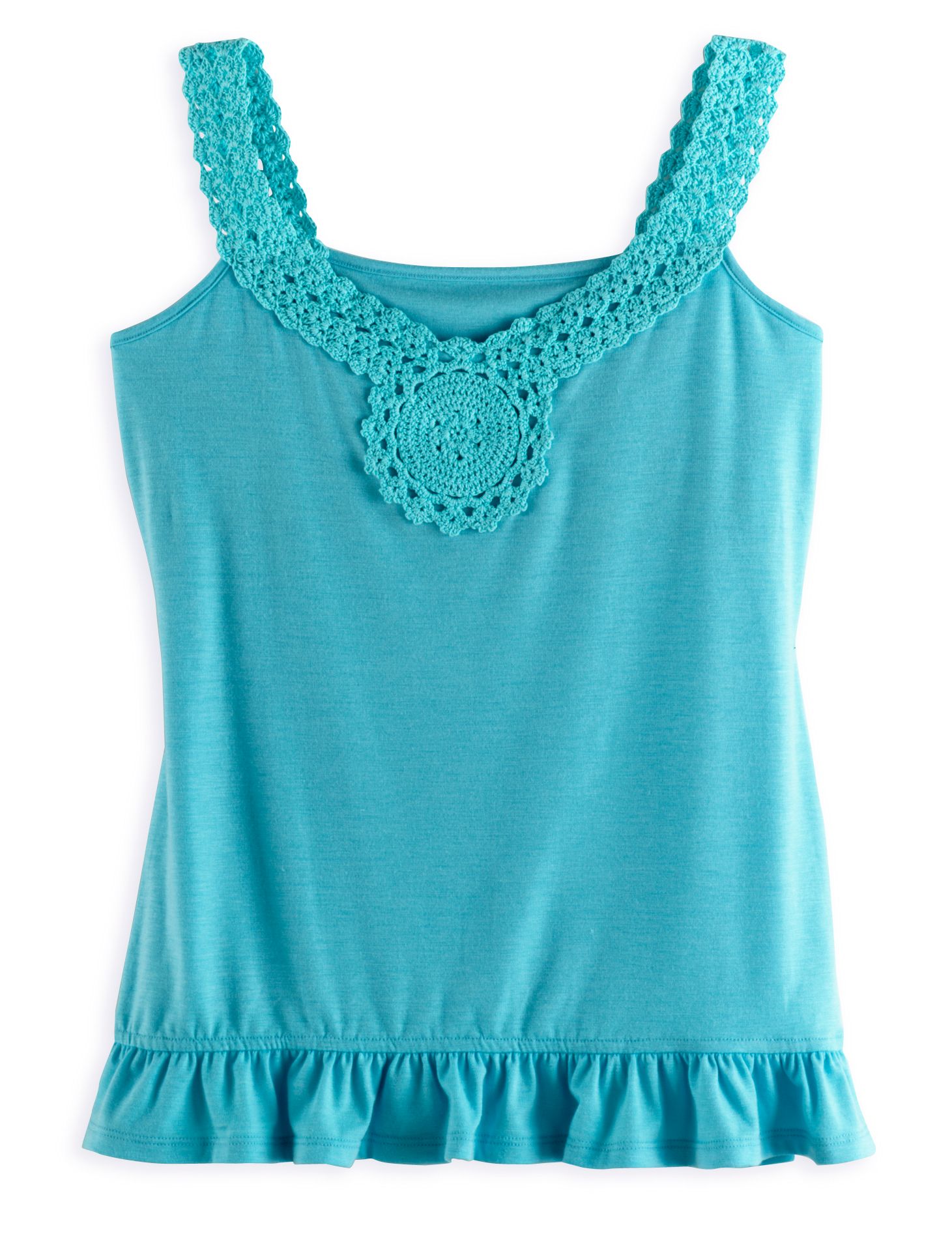 Canyon River Blues Girl&#39;s 7-16 Cami with Crochet Trim