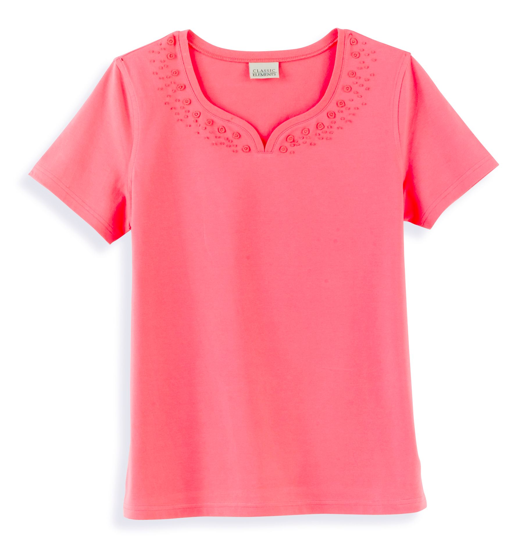 Classic Elements Petite French Knot Sweatheart Top