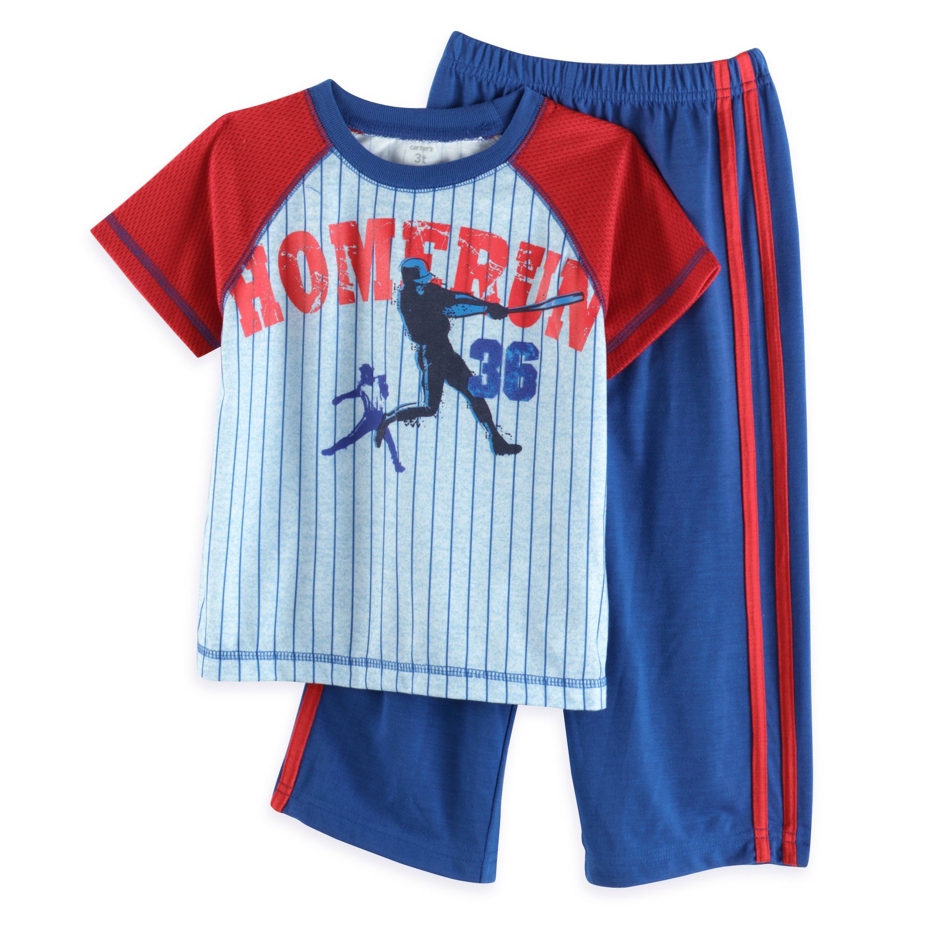 Carter's Toddler Boy&#39;s Short Sleeve 2-Piece Pajamas, Home Run Print