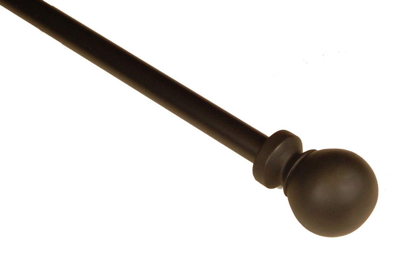 BCL Classic Ball Curtain Rod, Black Finish, 86-inch to 120-inch