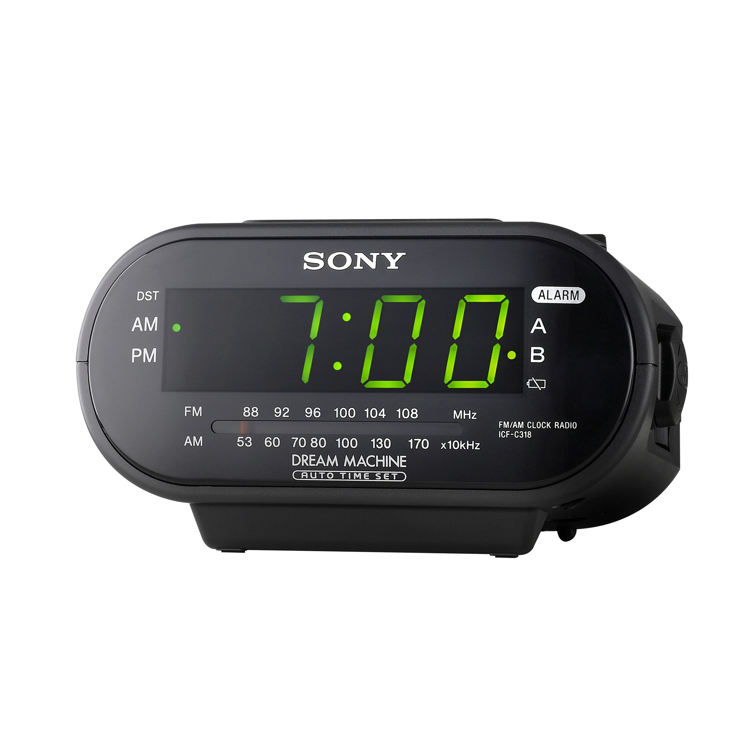 Sony Dream Machine Clock Radio, FM/AM, Black, 1 radio   TVs
