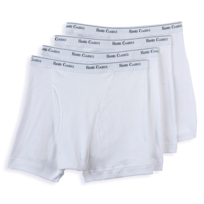 Hanes Classics 4pk White Boxer Brief
