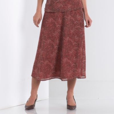 Covington Crinkle Long Skirt