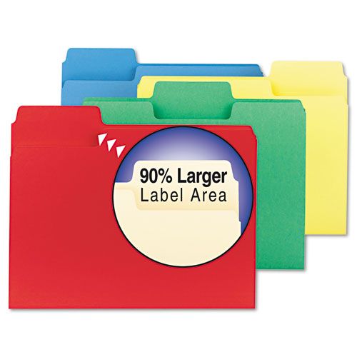 Smead SMD11987 SuperTab Colored File Folders
