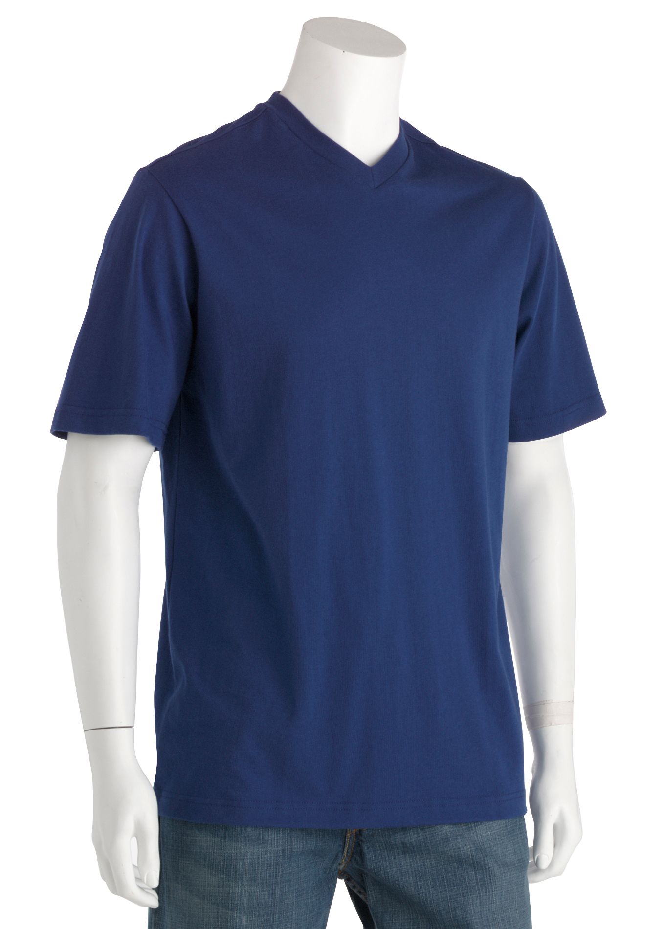 Basic Editions Men&#39;s Short Sleeve Solid V-Neck Tee Shirt