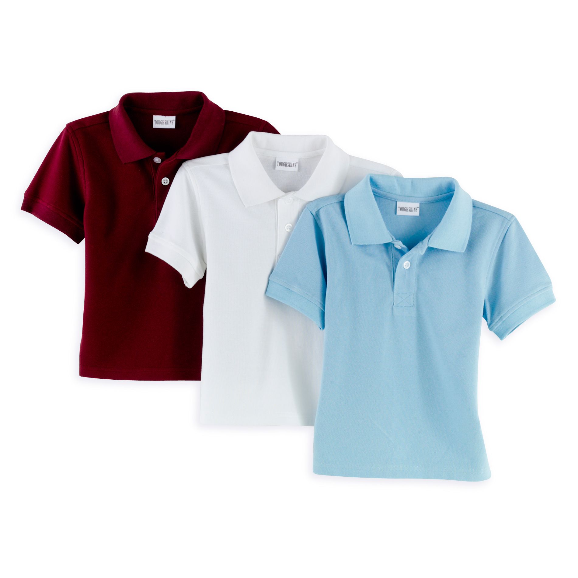 Toughskins Toddler Boy&#39;s Short Sleeve Solid Polo Collection