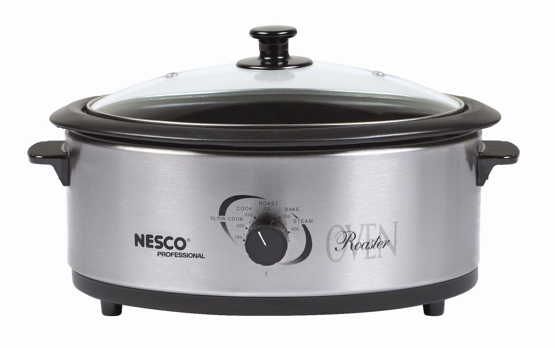 Nesco Professional 4816-25-30PR Stainless Steel 6 Quart Roaster Oven with Non-Stick Cookwell