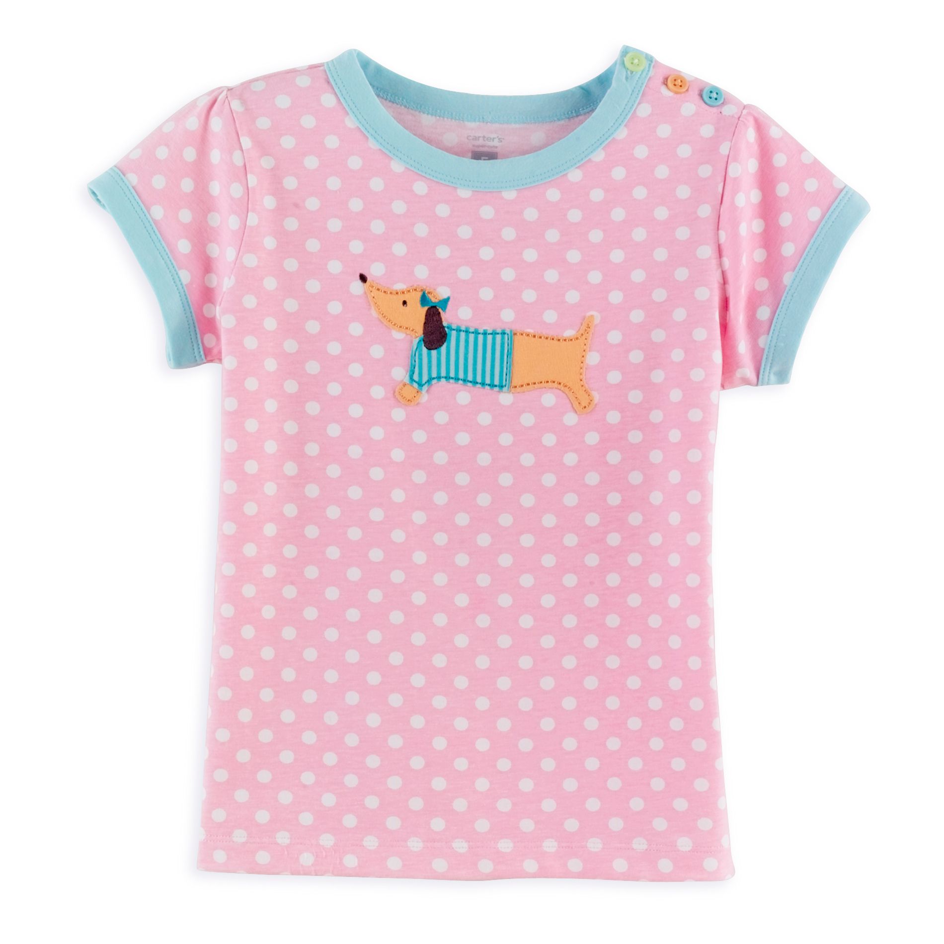 Carter's Girl&#39;s 4-6X Dotted Dog Tee