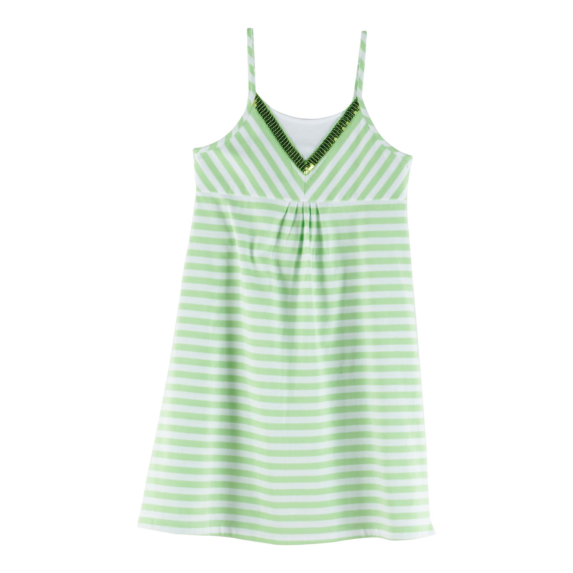 Basic Editions Girl&#39;s Stripe Sequin Dress