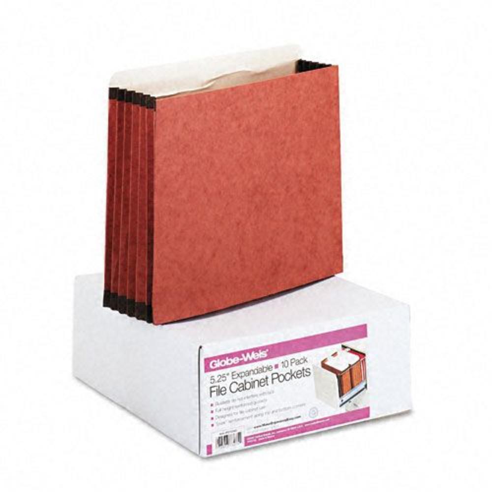 Pendaflex PFXFC1534P File Cabinet Pockets, Straight Cut, 1 Pocket, Letter, Redrope