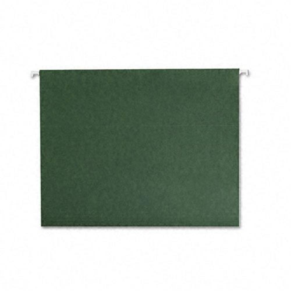Smead SMD64010 Untabbed Hanging File Folders, Letter, Green, 25