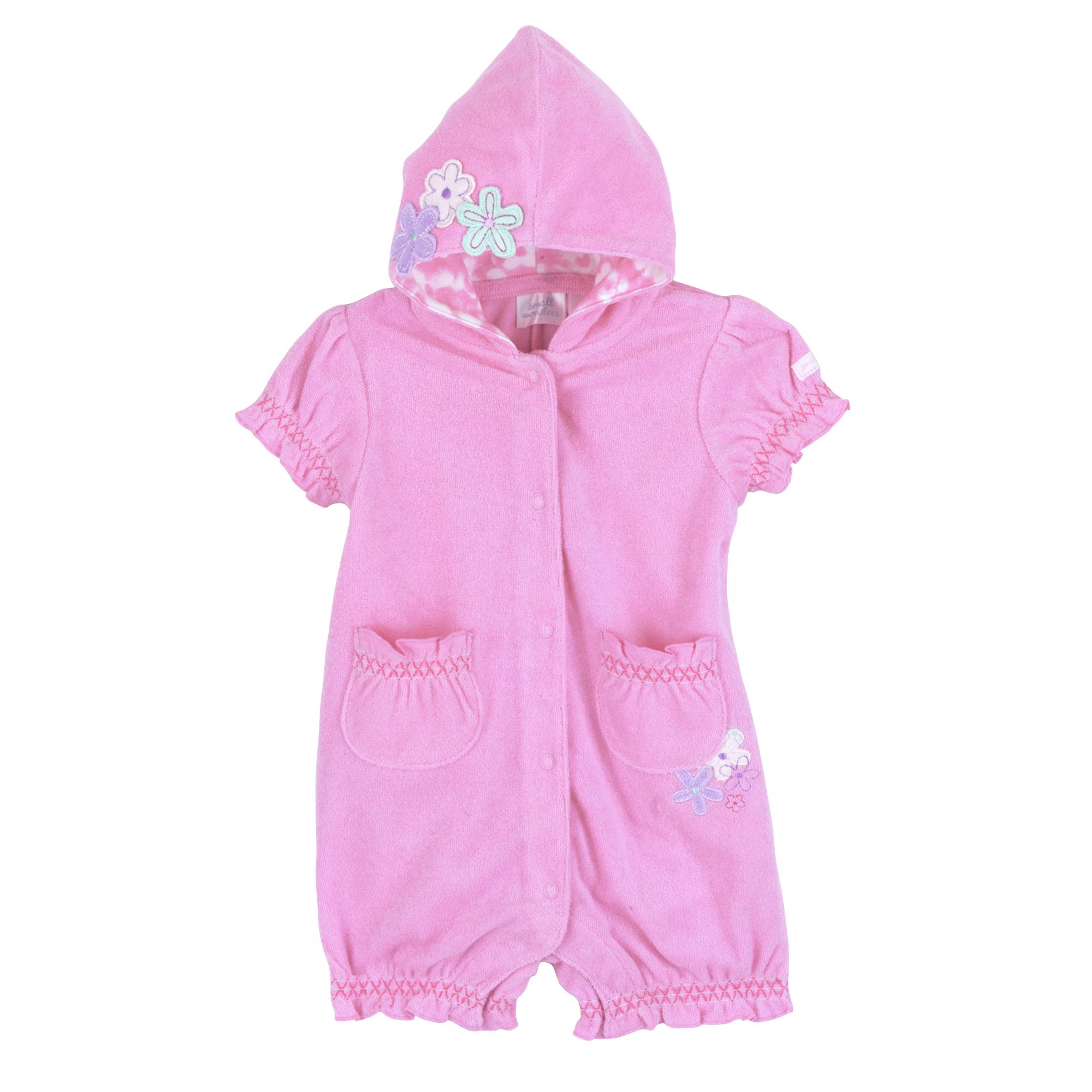 Small Wonders Newborn Girl&#39;s Stitch Terry Cover-Up