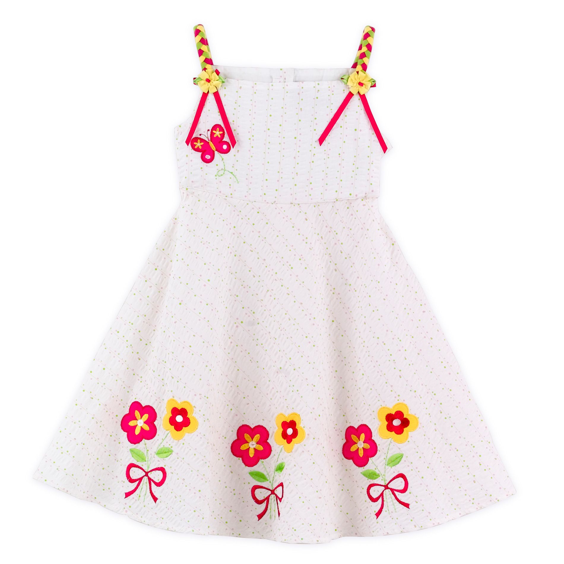 Youngland Girl&#39;s 4-6X Butterfly Dot Dress