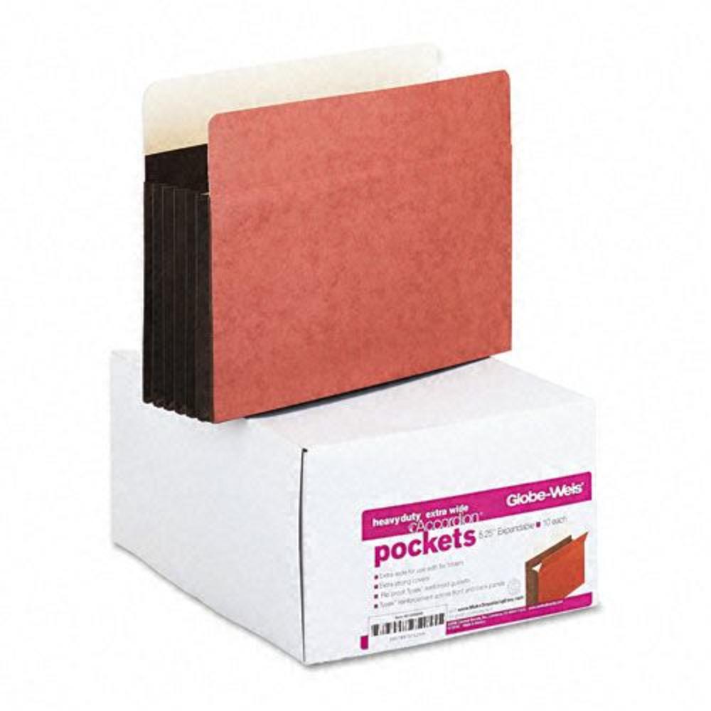 Pendaflex PFXC1535GHD Heavy-Duty File Pockets, Straight, 1 Pocket, Letter, Redrope