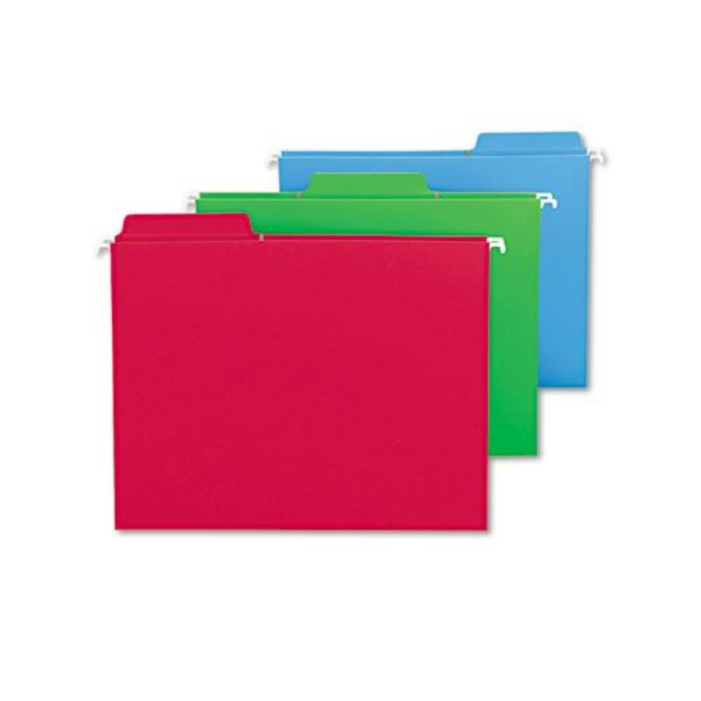 Smead SMD64053 Hanging File Folders, Primary Colors, 18 per Box