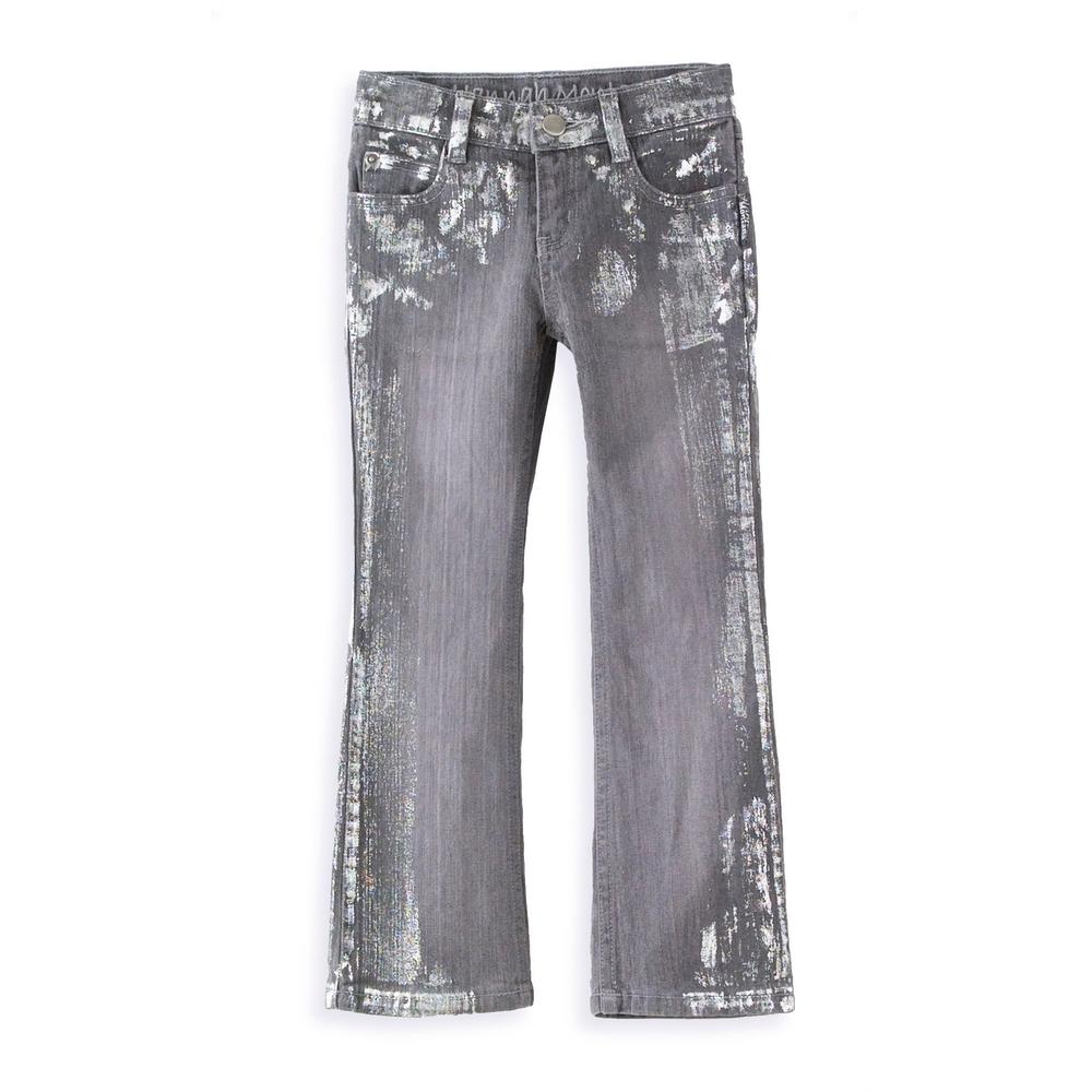 Disney Girl&#39;s 4-6X Silver Foil Jeans