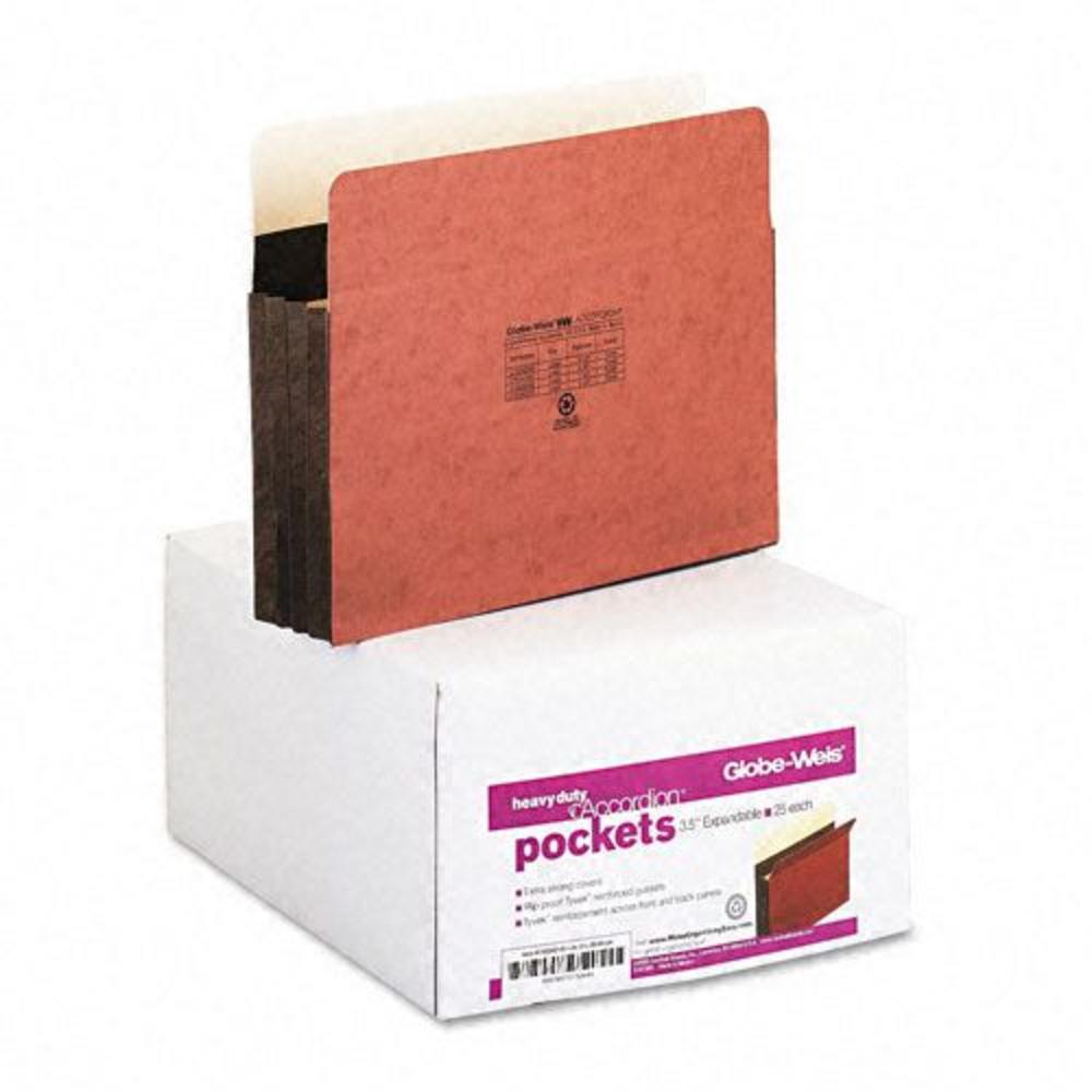 Pendaflex PFXC1524EHD Heavy-Duty File Pockets, Straight Cut, 1 Pocket, Letter, Redrope