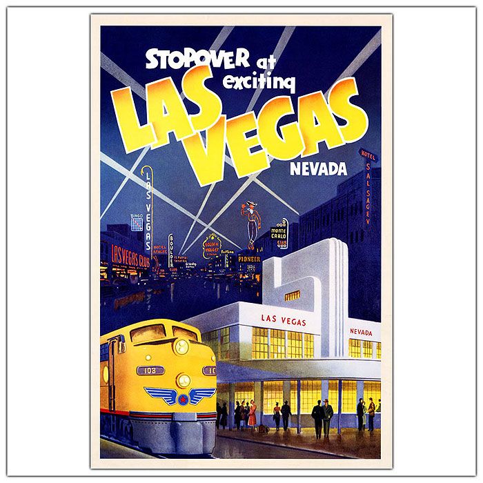 Trademark Global 24x32 inches "Las Vegas"-Framed