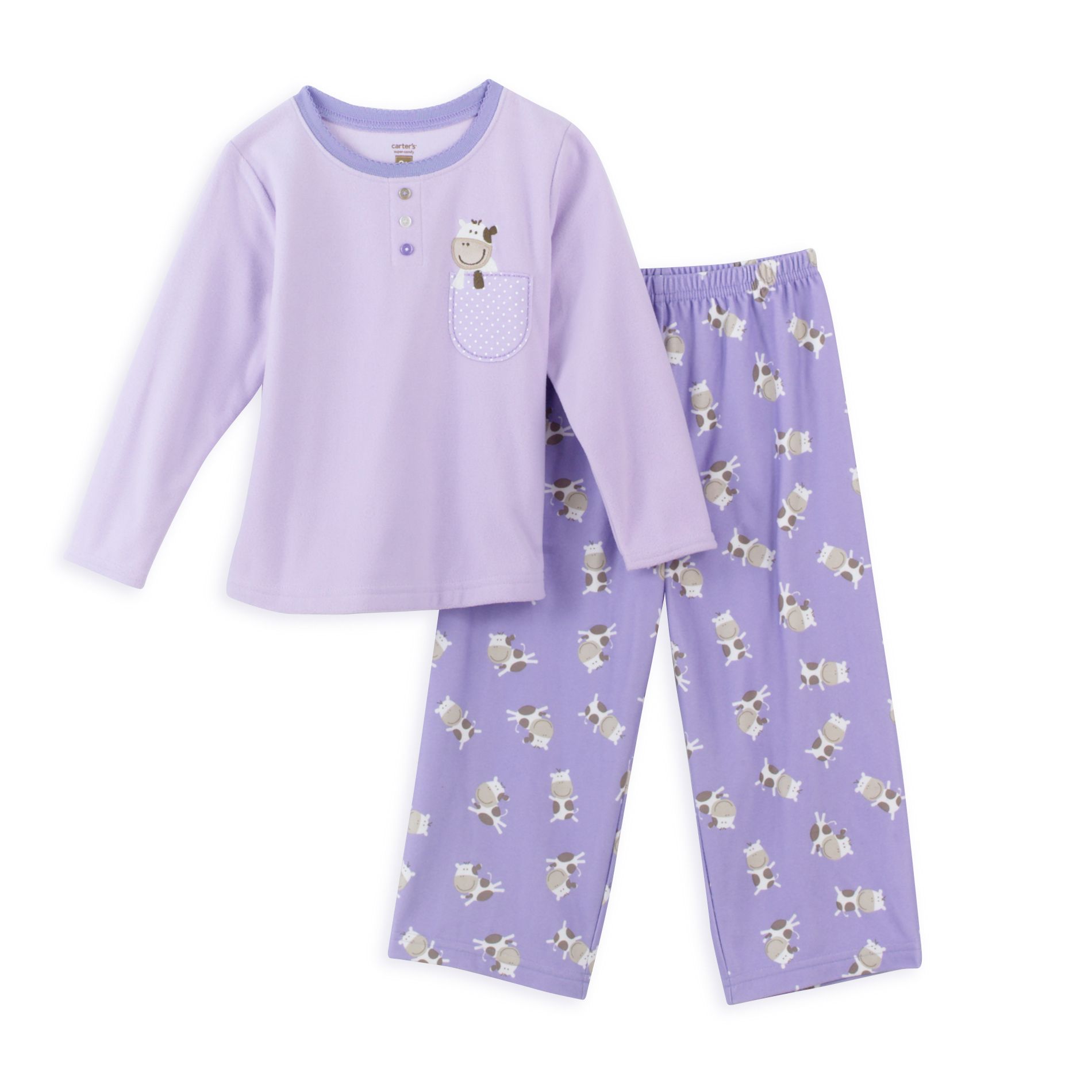 Carter's Toddler Girl's 2Piece Cow Print Pajamas