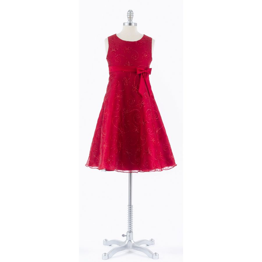 Amy's Closet Girl&#39;s 7-16 Cap Sleeve Mesh Emma Dress with Sparkle