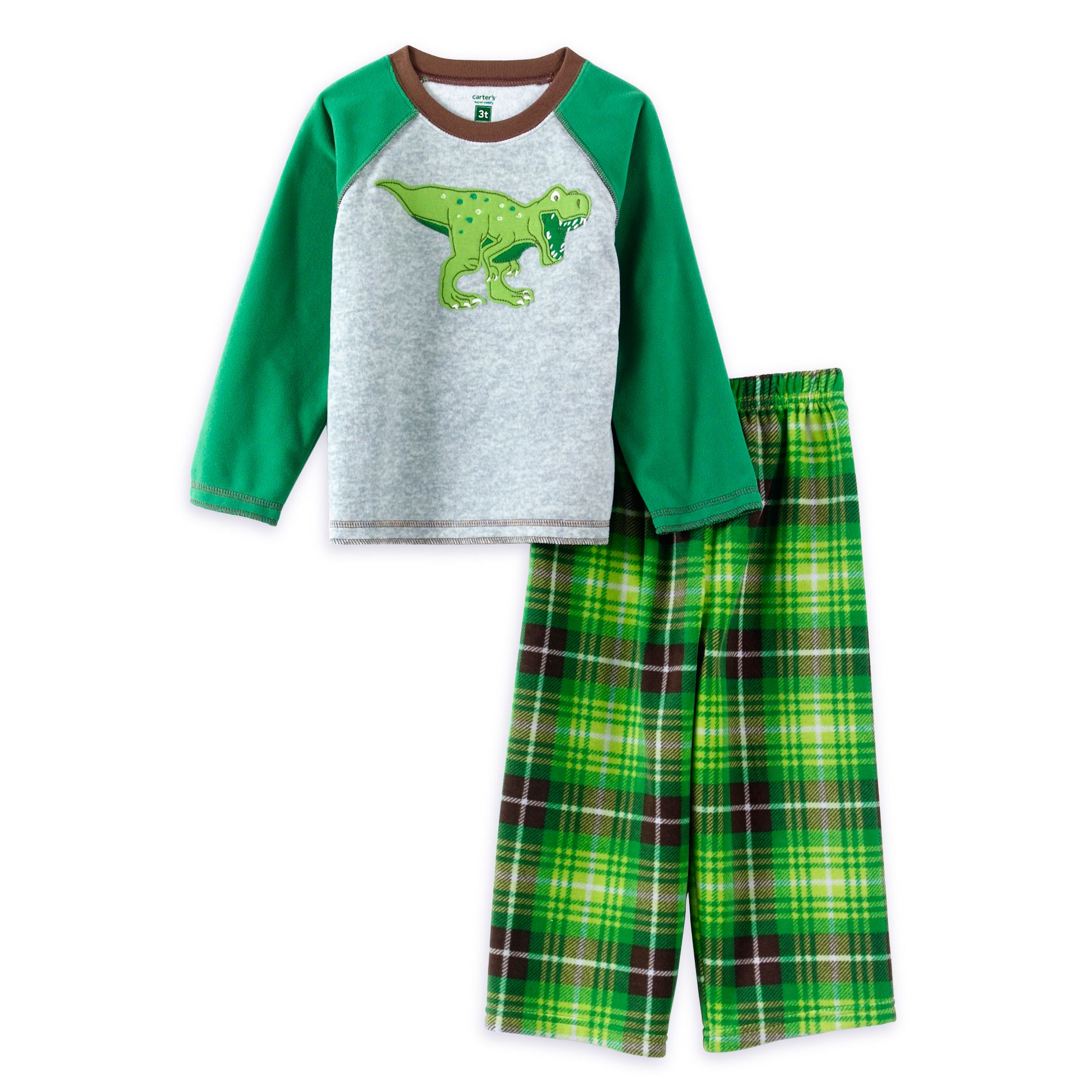 Carter's Toddler Boy&#39;s Dino Print Raglan Sleeve Pajamas