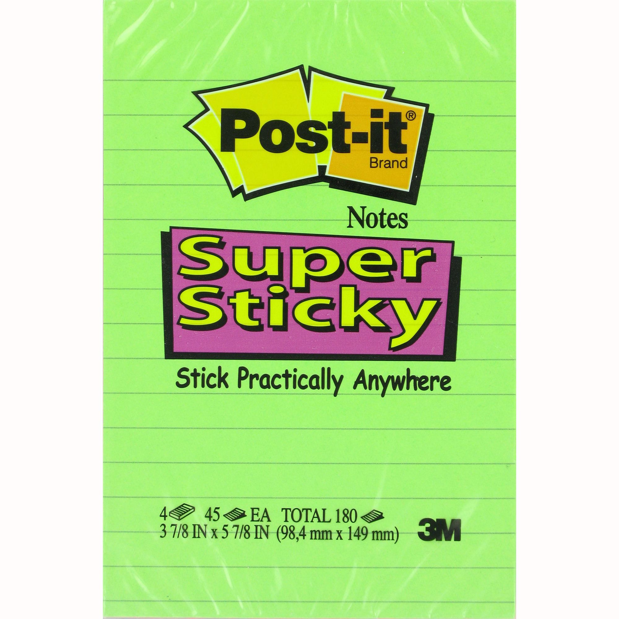 3M 4621-SSAU Post-It Super Sticky4X6 Ultra Lined 45Sh