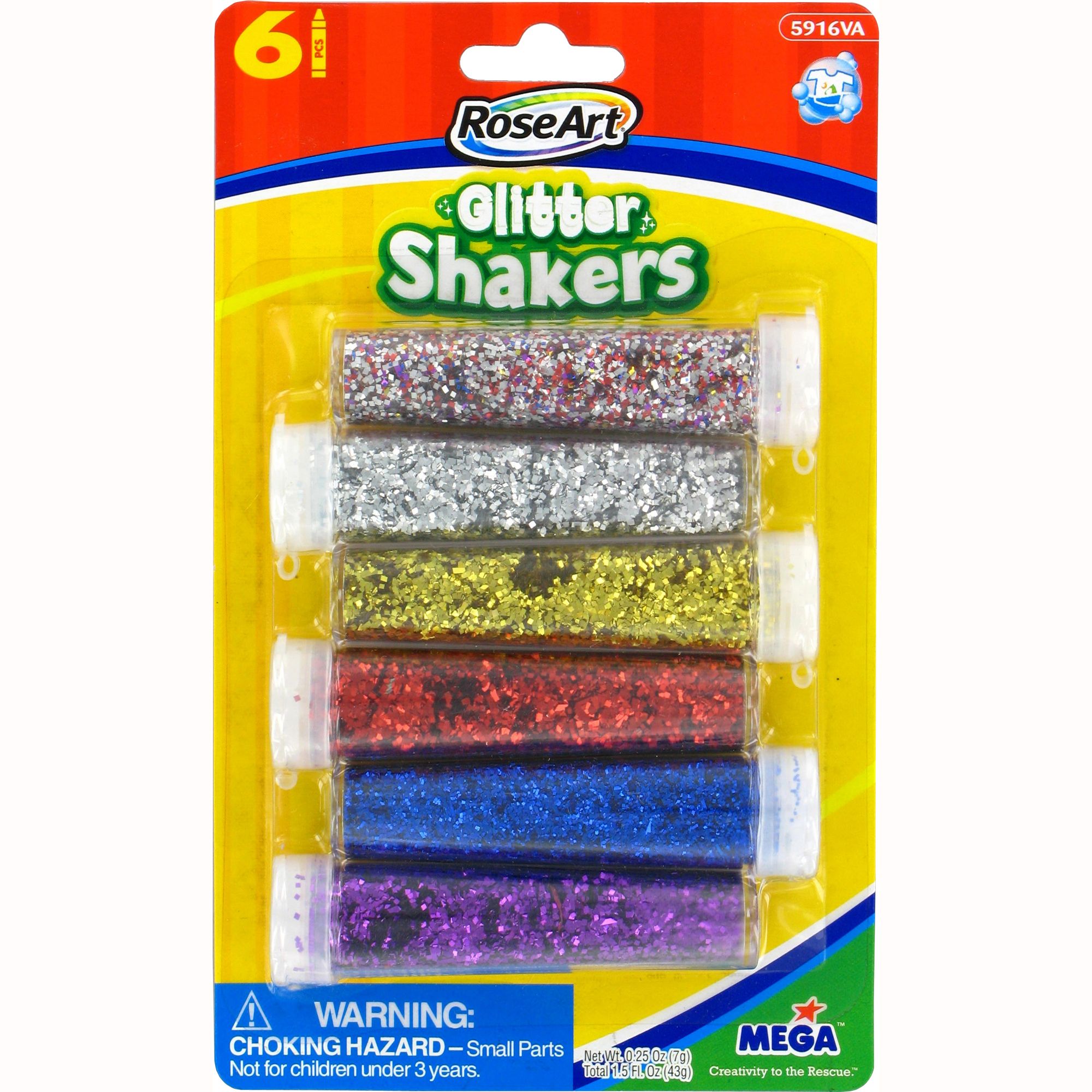 Elmers/X-Acto Glitter 6 Count Shaker