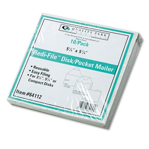 Quality Park QUA64112 Redi-Fileâ„¢ Disk Pocket/Mailer Quality Park QUA64112 Redi-Fileâ„¢ Disk Pocket/Mailer