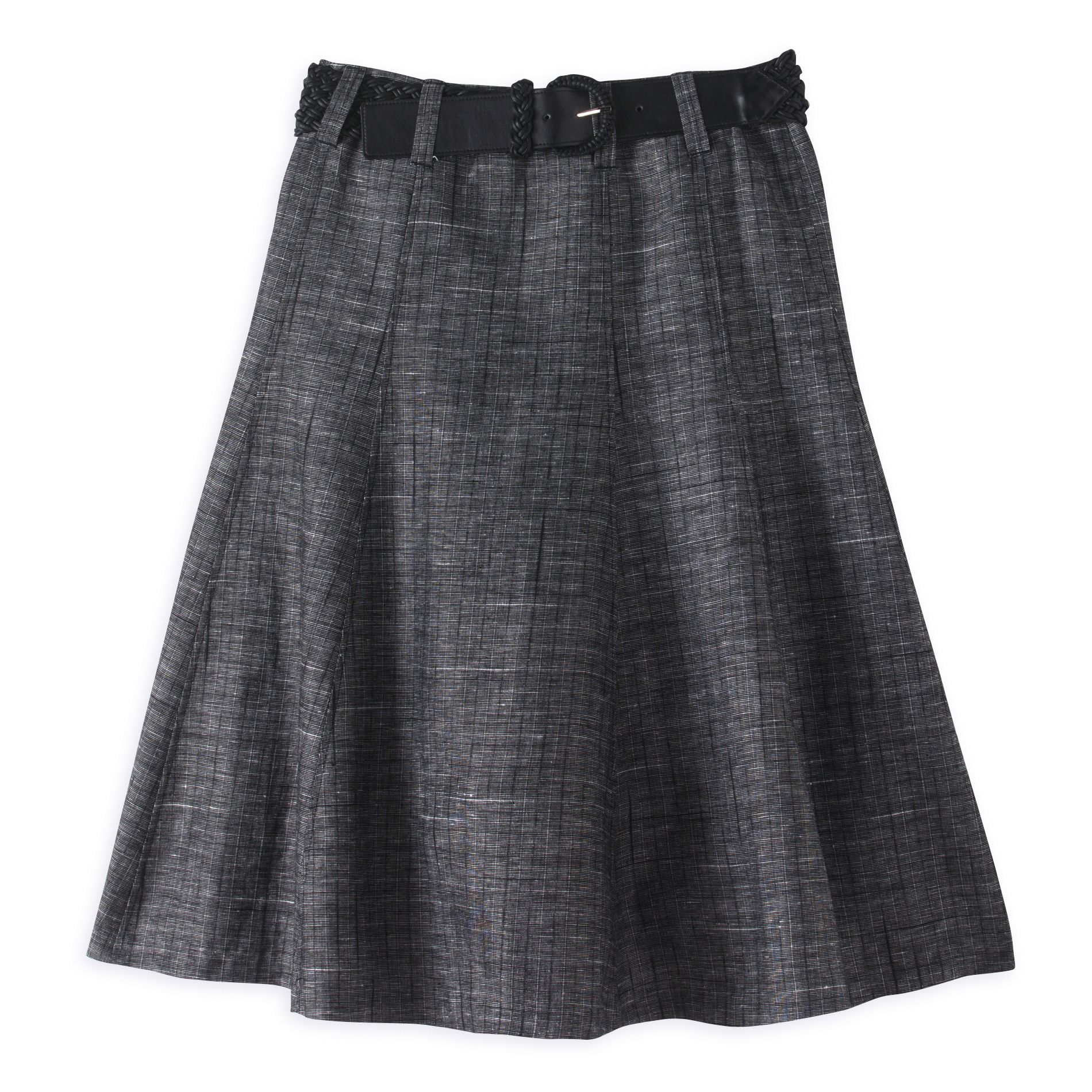 Covington Petite Belted Linen Skirt