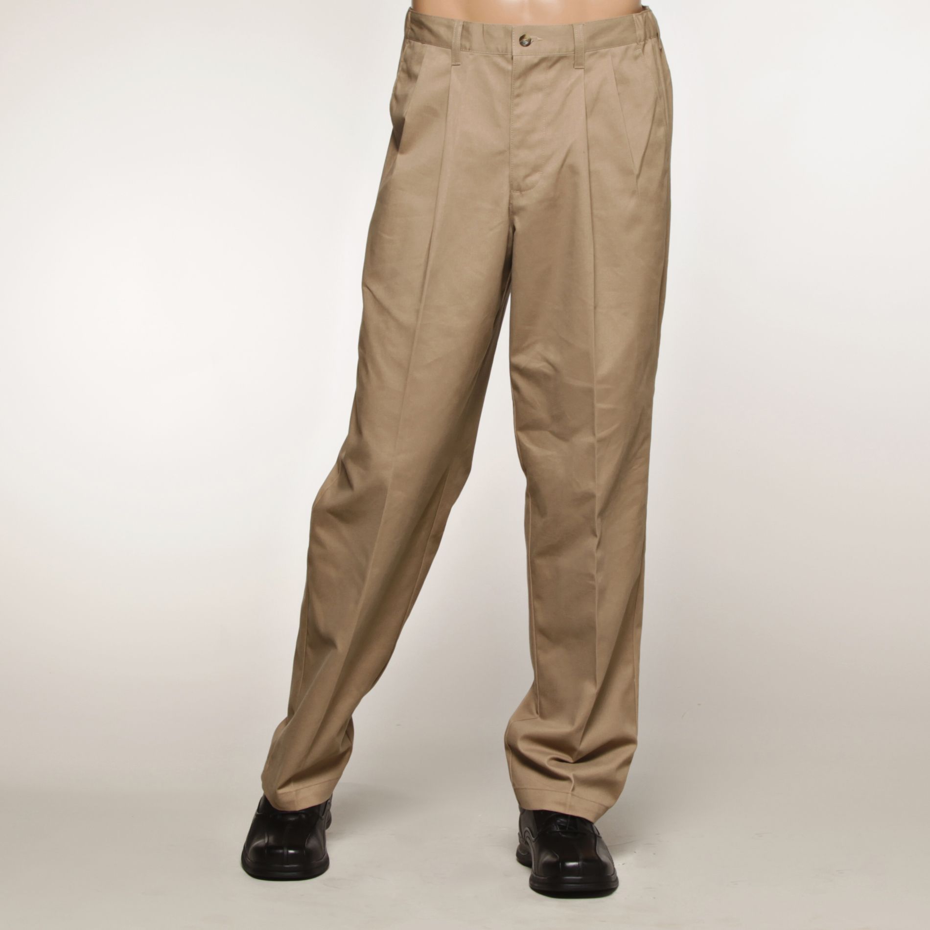 Basic Editions Men's Pleated Twill Pants