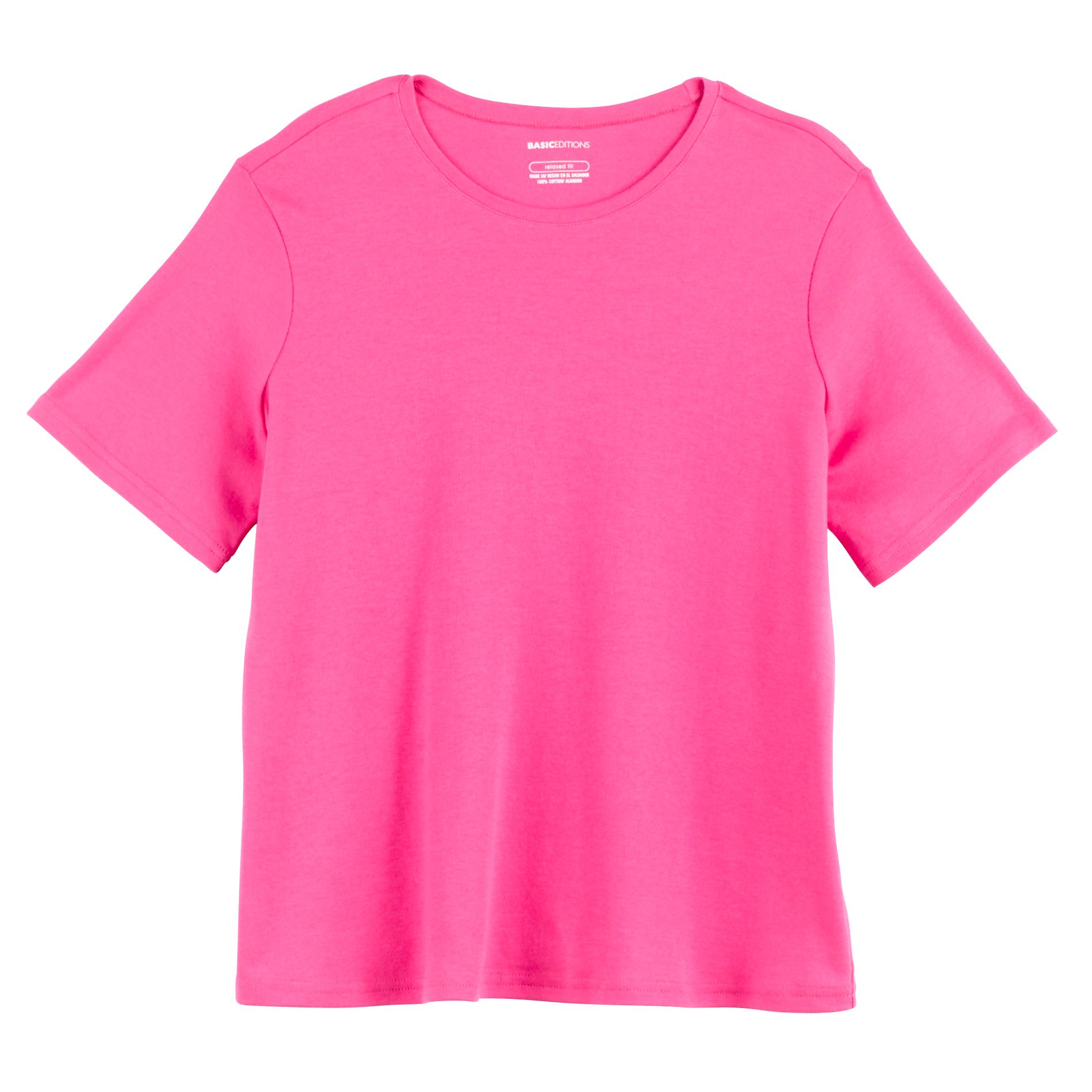 Basic Editions Women&#39;s Plus Relaxed Fit Tee