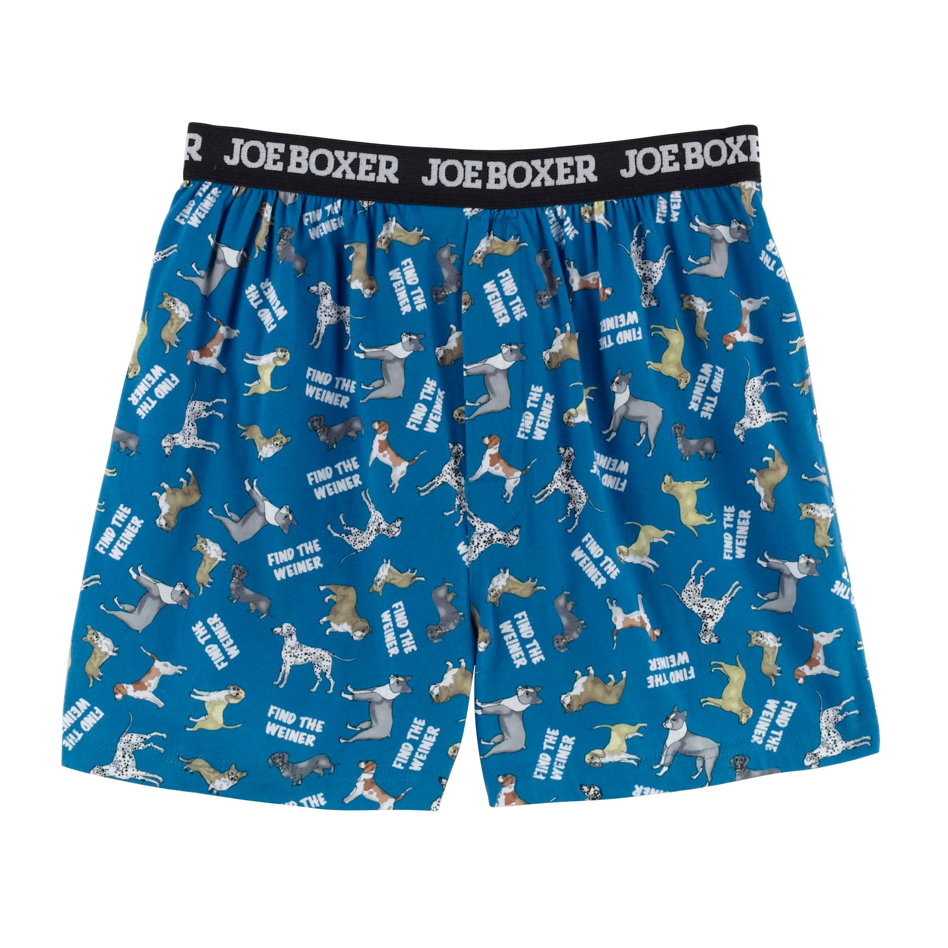 Joe Boxer Men&#39;s Big & Tall Find The Weiner Knit Boxer - Blue - Size 2X