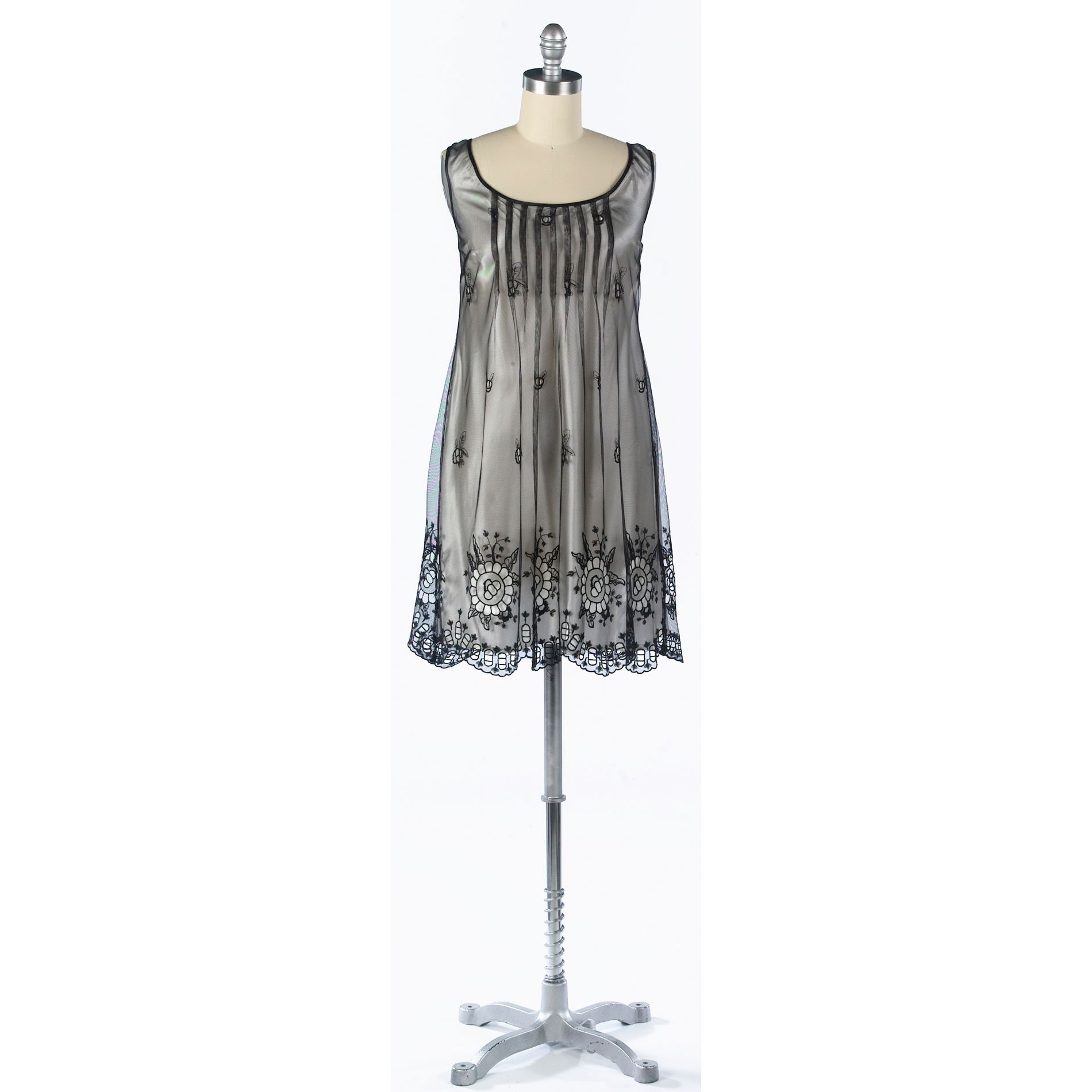 Sally Lou Fashions Embroidered Overlay Dress