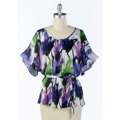 Metaphor Tunic with Flutter Sleeves