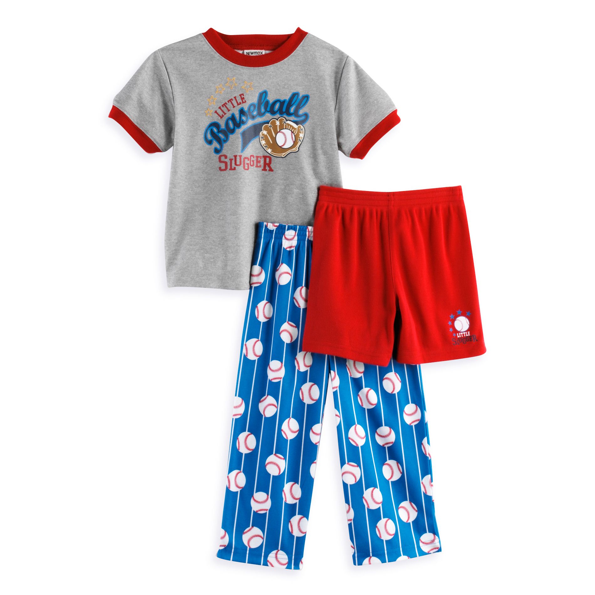 Toughskins Infant Boy&#39;s 3-Piece Baseball Pajamas