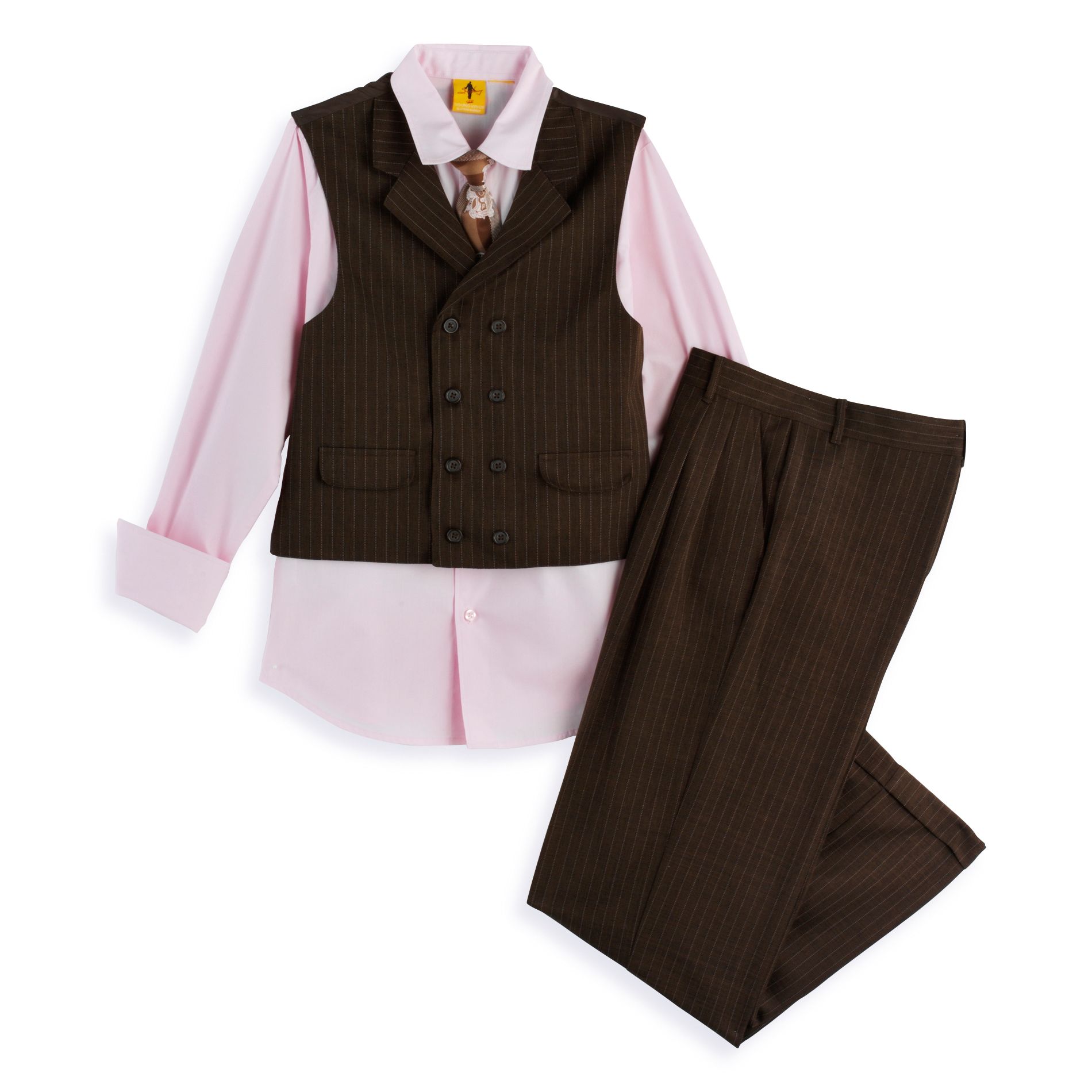Steve Harvey Boy&#39;s 8-20 Vest, Shirt, Tie and Pant Set
