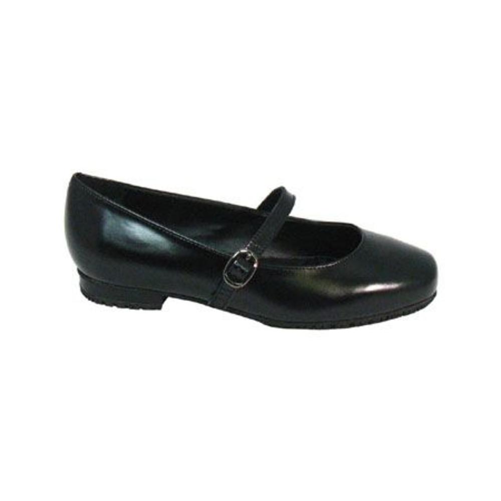 Genuine Grip Women Slip-Resistant Mary Jane 1/2" Heel Dress Shoes #8100 Black Leather